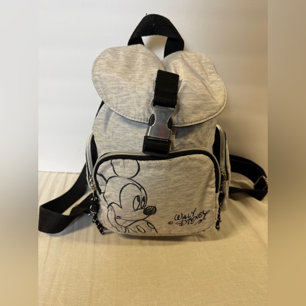 Disney Light Gray Backpack with Mickey Mouse Sketch